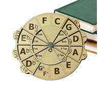 KitPlusUse - Set di strumenti in legno per melodie - Ruota musicale, cerchio in legno liscio, guida chiara per note, pratico strumento per trovare accordi | Quinte in legno per studenti di musica