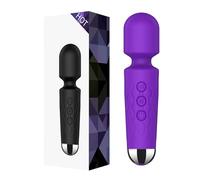 Kitppit Massaggiatore per rilassamento della schiena, mini massaggiatore elettrico ricaricabile, per rilassamento muscolare di piedi, braccia (viola)