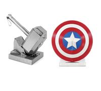 Kits de modelos 3D de Metal Earth Marvel Avengers Set de 2 CA Shield y Thor