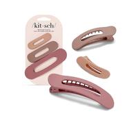 Kitsch 3 pezzi (terracotta) fermagli per capelli piatti per donna - fermagli per capelli piatti riciclati per capelli spessi | fermagli per capel