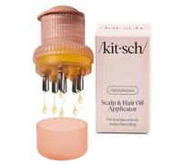 Kitsch Applicatore di olio per cuoio capelluto e capelli, con setole in acciaio inox, massaggiatore per la testa del cuoio capelluto, distribuzione precisa del siero e dell'olio per un'lubrificazione