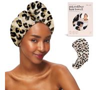 Kitsch Asciugamano Capelli in Microfibra per Donna - Leopardo