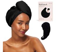 Kitsch Asciugamano Capelli in Microfibra per Donna - Nero