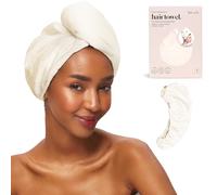 Kitsch Asciugamano per capelli in microfibra da donna, asciugamano in microfibra, super assorbente, ad asciugatura rapida, anti-crespo, per capelli lunghi e corti, turbante da donna, avvolgimento per