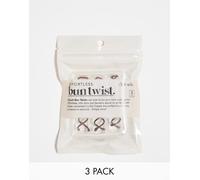 Kitsch - Confezione da 3 mollette per chignon marroni-Nessun colore No Size