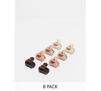 Kitsch Mini fermagli per capelli in plastica riciclata, piccole mollette per capelli per donne e ragazze, fermagli per capelli spessi, fermagli per capelli sottili, accessori per capelli da donna, 8