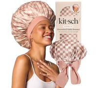 Kitsch Cuffia Capelli in Raso XL - Scacchi Terracotta