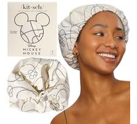 Kitsch Cuffia da doccia di lusso con Topolino/Minnie da donna, riutilizzabile, impermeabile, grande cuffia da doccia per donne e uomini, antiscivolo, ad asciugatura rapida, per capelli lunghi e corti