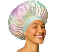 Kitsch Cuffia da notte XL in raso, da donna, più morbida della seta, per dormire, per capelli ricci e testurizzati, Aura, XL