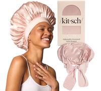 Kitsch Cuffia XL in raso per dormire, più morbida della seta, da donna, vestibilità sicura, cuffia da notte regolabile per capelli ricci e testurizzati, previene rotture, grovigli e diradamento, fard