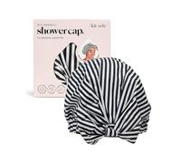 Kitsch Cuffie da doccia di lusso per donne, riutilizzabili e impermeabili - Cuffia da doccia grande per donne e uomini, cuffia per capelli lunghi e corti, design comodo ed elegante - Stripe