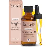 Kitsch Dermaplane - Olio per il viso con jojoba e olio di argan, formula idratante per il viso per Dermaplaning, Gua Sha e rasoio - Olio da barba senza irritazioni per una pelle morbida e radiosa