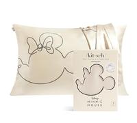 Kitsch Disney Minnie Federa in raso con cerniera, più morbida della seta, rinfrescante, per capelli e pelle, senza pieghe, lavabile in lavatrice, queen/standard (48 x 66 cm)