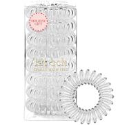 Kitsch Elastici Capelli a Spirale Donna - Hair Ties Spiral Antipiega, Senza Danni - Elastici a Spirale per Capelli Spessi e Sottili, Coil Phone Cord Hair Ties - 8 Pezzi (Trasparente)