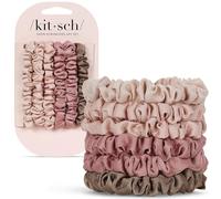 Kitsch Scrunchies in seta per donne - Scrunchies in satin per tutti i tipi e texture di capelli, elastici senza pieghe per ragazze, perfetti per giorno o notte - 6 pezzi, Terracotta