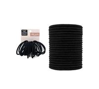 Kitsch Elastici standard in poliestere riciclato, 4 mm, 2,75 pollici, code di cavallo, accessori, set da 20 pezzi (nero)
