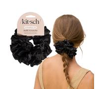 Kitsch Elastico con volant in tessuto riciclato, colore nero