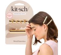 Kitsch Fermagli per capelli dorati da donna, eleganti, resistenti ed eleganti, in metallo, per tutti i giorni o occasioni speciali, design nuvola e bolle, regalo ideale per donne, set da 2 pezzi