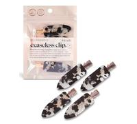 Kitsch Fermagli per capelli senza pieghe da donna, senza pieghe, non si piegano, per styling, frangia, applicazione di trucco, lavaggio del viso, acrilico riciclato, colore nero terrazzo, regalo