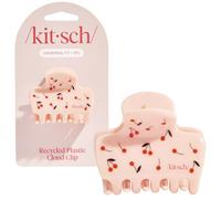 Kitsch Fermaglio per capelli medio da donna, con chiusura a clip, per capelli spessi o sottili, in plastica riciclata, antiscivolo, resistente, stampa ciliegia, 1 pezzo