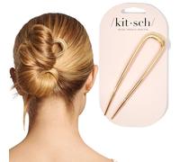 Kitsch Forcine per capelli francesi da donna, elegante e resistente, in metallo, per acconciature Updos, chignon e twist, tenuta sicura tutto il giorno, vestibilità comoda, regalo ideale per le donne