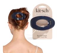 Kitsch Grandi fermagli piatti da donna, eleganti fermagli per capelli piatti da donna, presa forte per capelli spessi e fini, antiscivolo per un uso sicuro e confortevole tutto il giorno, orchidea blu
