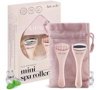Kitsch Mini Facial Roller e Ice Face Roller, set di strumenti per la cura della pelle - Massaggiatore per il viso per occhi gonfi, regali per la cura di sé per donne e uomini - Blush