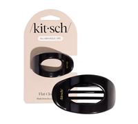 Kitsch Piccole clip piatte in plastica riciclata, colore: nero