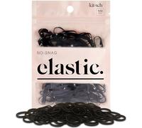 Kitsch Pro No Snag - Mini elastici gommosi per capelli, trecce, code di cavallo, fascette per capelli per bambini, 100 pezzi in una confezione (100 pezzi (confezione da 1), nero)