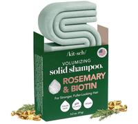 Kitsch Barretta di shampoo naturale con rosmarino e biotina per la crescita dei capelli, rafforzamento e ispessimento, shampoo per tutti i tipi di capelli, prodotto in uso, veg