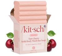 Kitsch Saponetta detergente alla ciliegia con profumo rinfrescante - bagnoschiuma ecologico Women Love - Sapone solido alla ciliegia per uso quotidiano - senza silicone, solfati e parabeni, prodotto