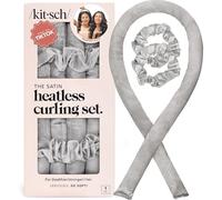Kitsch Set arricciacapelli in raso senza calore, bigodini per capelli senza calore, bigodini senza calore e bigodini caldi, bigodini per dormire | fascia per arricciare senza calore | bigodino senza