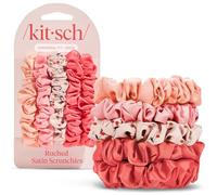 Kitsch Set di 5 elastici in raso increspato - fiori di ciliegio assortiti