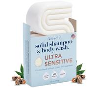 Kitsch Shampoo & Body Wash Bar - Ultra Sensitive Bar Shampoo and Body Bar Soap for Radiant Hair & Skin | Fragrance Free Solid Shampoo Bar for Hair & Natural Body Soap | Zero Waste - 3,2 oz