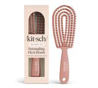 Kitsch Spazzola districante - Spazzola flessibile per capelli ricci per donne, uomini e bambini, spazzola districante con telaio pieghevole e setole ultra lisce per capelli bagnati o asciutti
