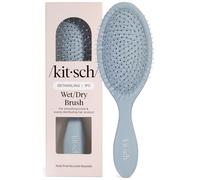 Kitsch Spazzola per capelli bagnati/asciutti in plastica riciclata, strumento districante per stili ricci o lisci, spazzola per fili aggrovigliati, setole flessibili per capelli, spazzole per donne e