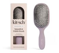 Kitsch Spazzola per capelli liscia e lucidata, spazzola districante e spazzola per capelli per la cura dei capelli, con doppie setole, cuscino flessibile per controllo dell'effetto crespo, lucentezza