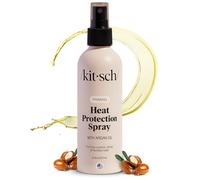 Kitsch Spray di protezione dal calore per capelli, protezione dal calore per capelli con olio di argan, spray per capelli per controllo dell'effetto crespo, lucentezza e protezione dai danni, protegge