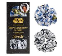 Kitsch Star Wars R2-D2 & Stormtrooper, elastici per capelli da donna, morbidi della seta, senza pieghe, perfetti per giorno e notte, accessori per capelli resistenti alle pieghe, confezione da 2