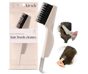 Kitsch Strumento Pulitore per Spazzola Capelli Doppio Lato 2-in-1 | Rimuovi Capelli Eco-Friendly e Pulitore Spazzola per Manutenzione Spazzola Capelli, Regali per Donne.