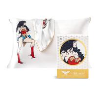 Kitsch Wonder Woman x Federa in raso con cerniera, più morbida della seta, per rinfrescare capelli e pelle, federe in raso di dimensioni standard (Believe in Wonder, confezione da 1)