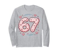 Kitschy Carino 67 Kawaii Nuvole San Valentino Maglia a Manica
