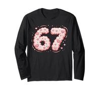 Kitschy Carino 67 Kawaii Nuvole San Valentino Pastello Maglia a Manica