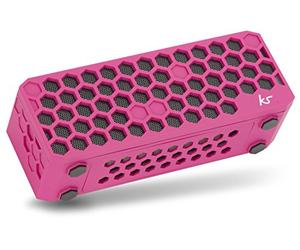 Kitsound Hive Altoparlante Stereo Portatile Senza Fili Universale Bluetooth, con Jack da 3,5 mm, Compatibile con iPhone 4/4S/5/5S/5C/6/6 Plus, Ipad 2/3/4/Mini/Air, iPod Nano 7A Generazione, iPod Touch 5A Generazione, Samsung Galaxy S2/S3/S4, Galaxy Tab 2/3, Nexus 7, Nexus 10, Dispositivi Blackberry, Nokia, Windows Phone 8, HTC e Mp3, Rosa