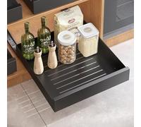 Kitstorack Organizer estraibile per armadietti, mensola estraibile per armadi da cucina, cassetto scorrevole resistente, non c'è bisogno di trapano e chiodi, 43Profondità x 40Larghezza x 8Altezza cm
