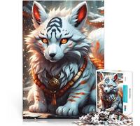 Kitsune anime puzzle 1000 pezzi per adulti Giocattoli che creano dipendenza e sfidano l'intelligenza del cervello con pezzi completamente interconnessi di forma casuale 38x26cm