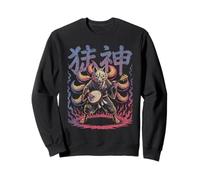 Kitsune Banjo Spirit in Flames, Yokai Fox giapponese Felpa
