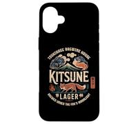 Kitsune Fox Spirit Japan Lager Mt Fuji Kanji Souvenir Custodia per iPhone 16 Plus