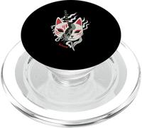 Kitsune Samurai Volpe A Nove Code Maschera Arte Anime PopSockets PopGrip per MagSafe