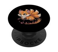 Kitsune Volpe Giapponese Tradizione Cultura Estetica Otaku PopSockets PopGrip Adesivo
